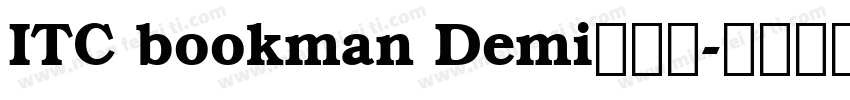 ITC bookman Demi半粗体字体转换